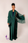 Green Velvet Abaya