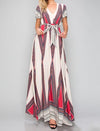 Multicolored Maxi Ivory dress