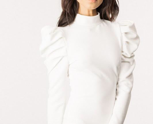 Puffy Sleeve Bodysuit