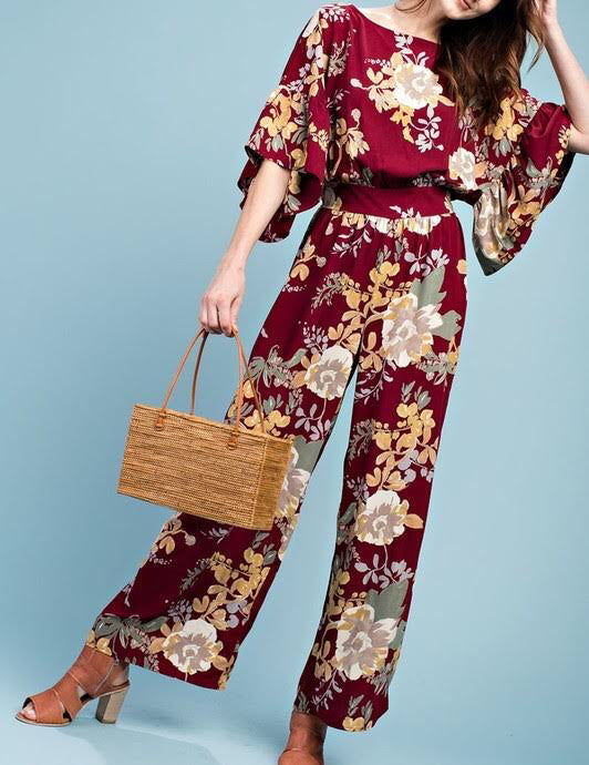 Floral Print Jumpsuit